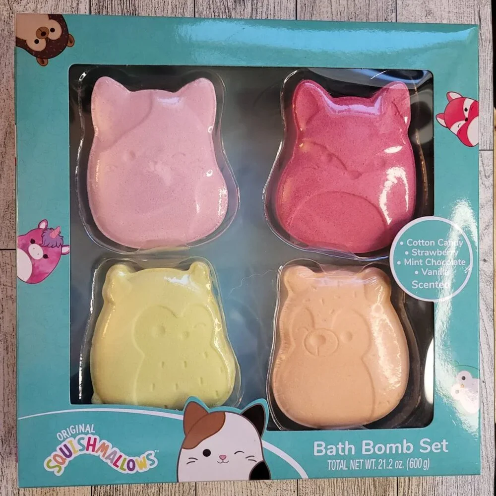 Squishmallows 4 Piece Bath bomb get set NIB